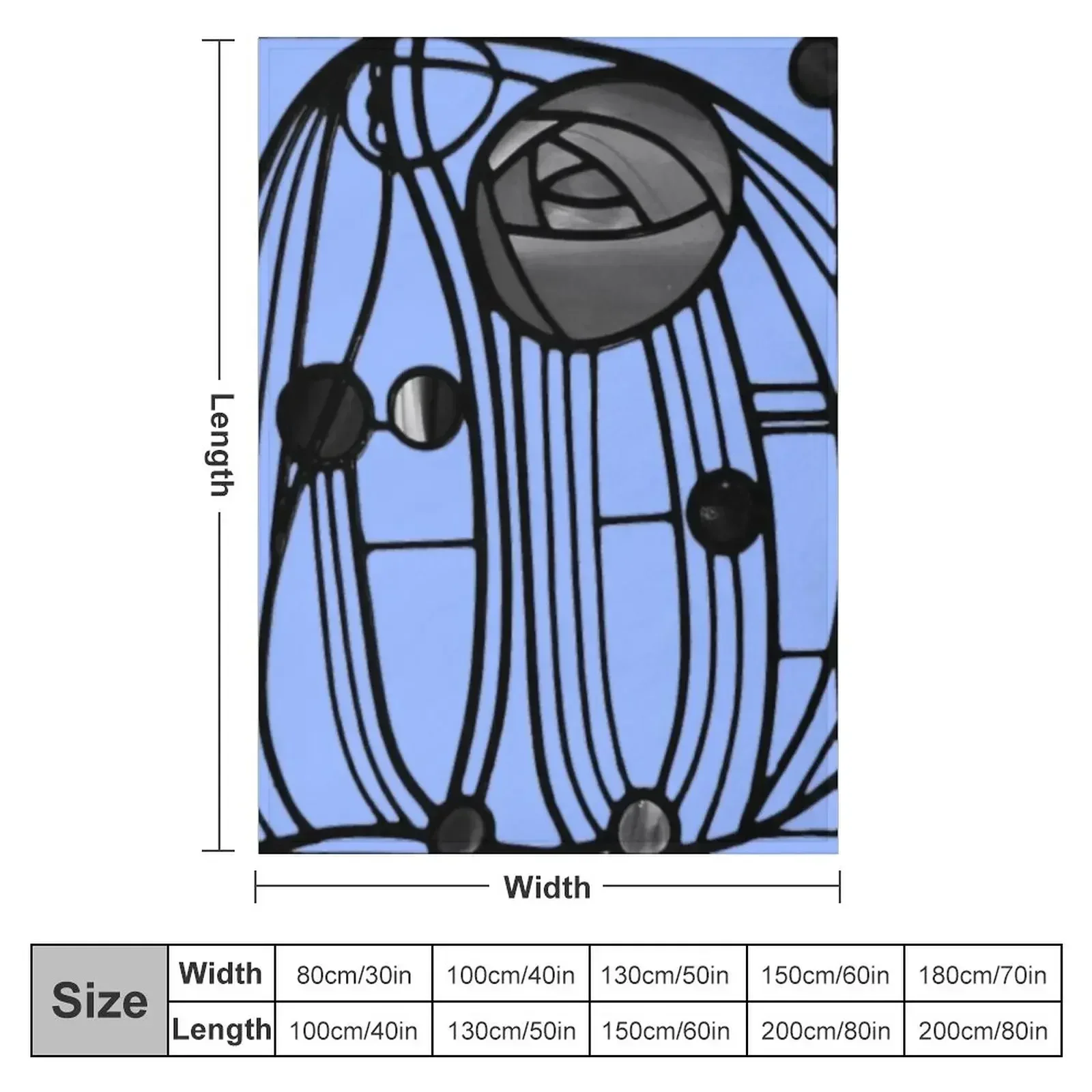 charles Rennie Mackintosh - окно No 06. Одеяло Retros Travel Роскошные пледы