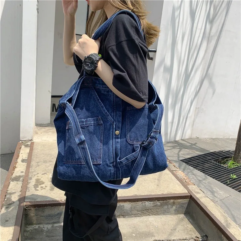 

Denim Shoulder Hand Bag for Woman Shoulder Bag Crossbody Casual Jeans Bags Women Handbags Denim Bag Shopping Bag Sac A Main