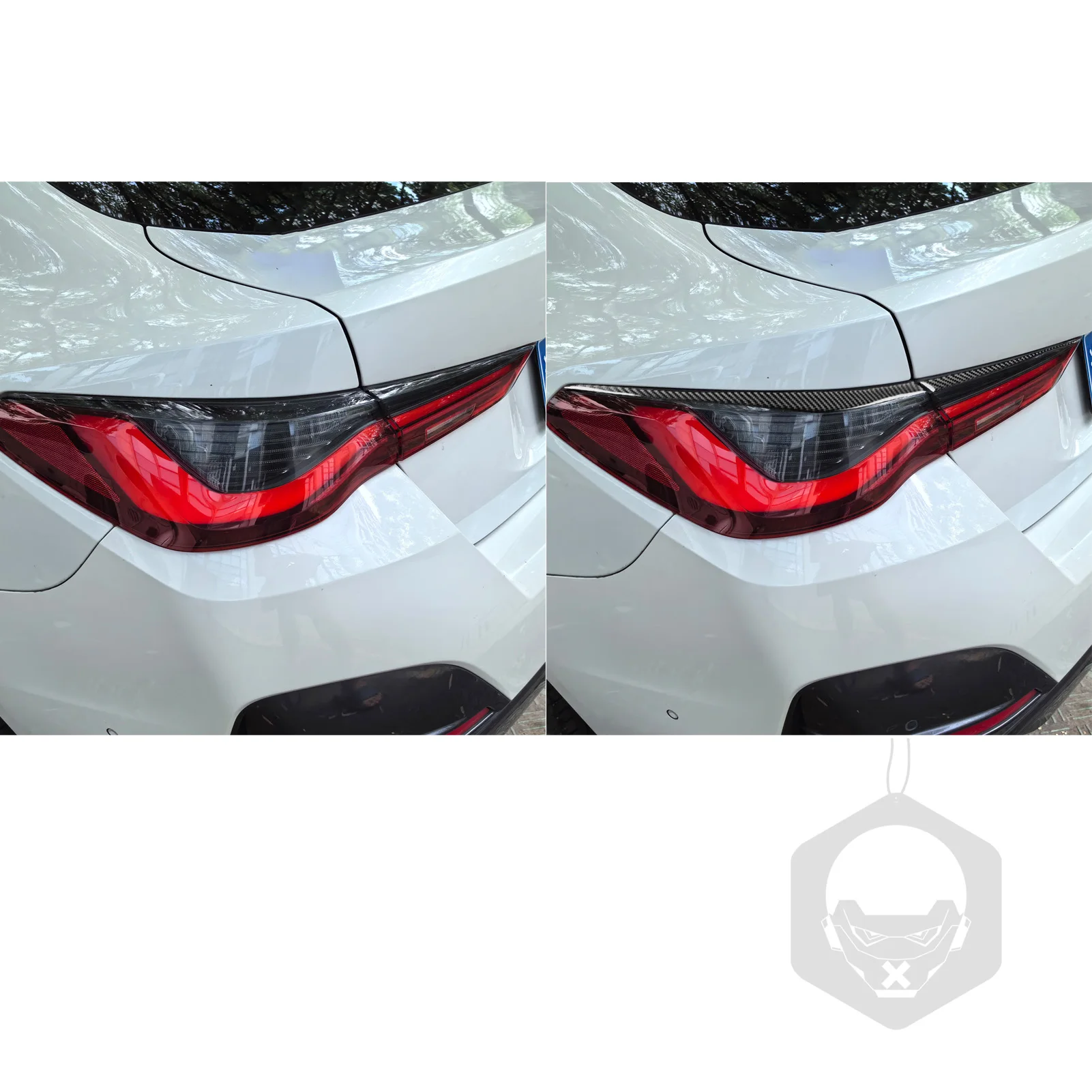 Для BMW 4 серии G22 G23 G26 2021-2024 углеродное волокно задняя фара наклейка для бровей авто