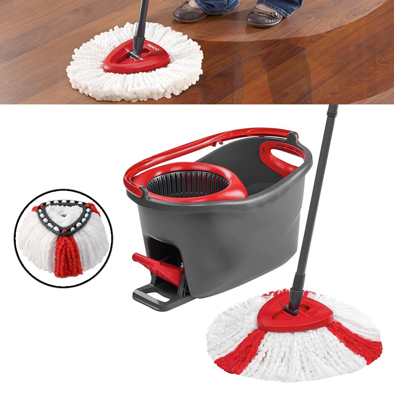 1PC Replacement Microfibre Spin Mop Clean Refill Head 360 Rotating Floor Mop Head Household Cleaning Tools For Vileda O-Cedar