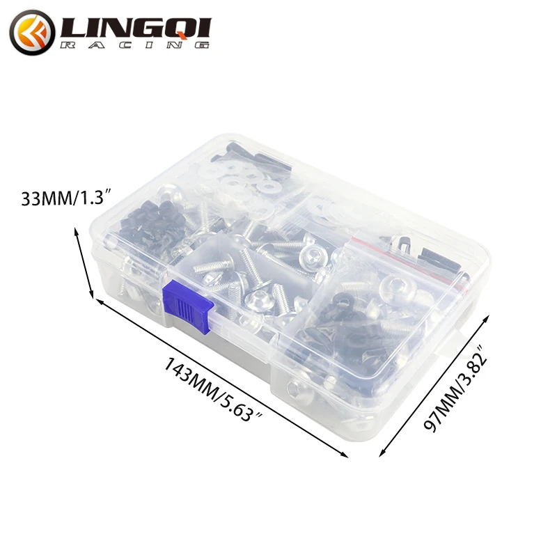 Фото LINGQI RACING мотоцикл M5 M6 комплект болтов для обтекателя кузовные винты гайка универсальная для внедорожного кафе Racer грязевой пит-байк скутер №5