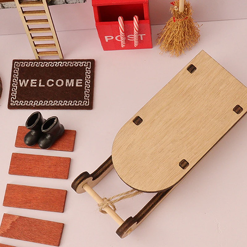 23 шт./компл. кукольный домик мини ретро эльф ворота модель рождественские сани