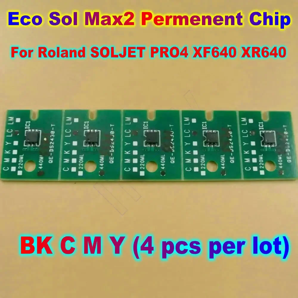 Чипы для картриджей Eco Sol Max2 Roland PRO4 XF640 XR640 4 штуки
