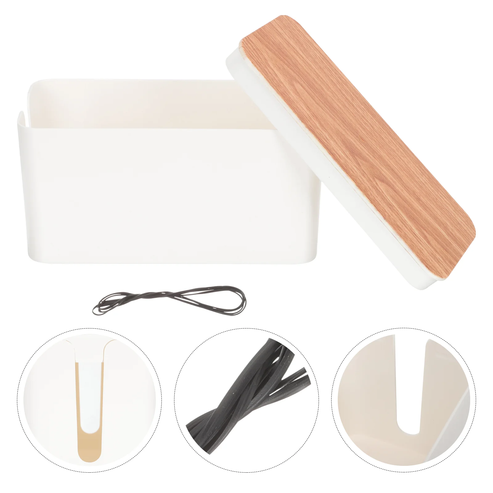 

Box Cable Organizer Cord Wire Management Case Line Holdersocket Wall Charging Power Storage Hider Clips Electric Antielectronics