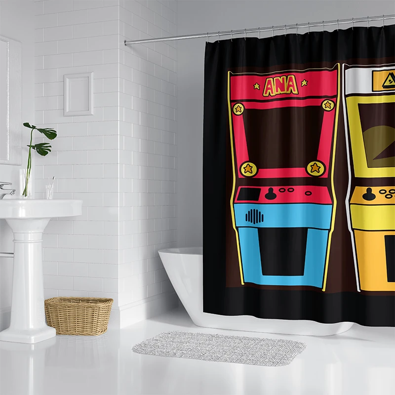 Комплект душевой занавески Aertemisi аркадный с люверсами и крючками для декора