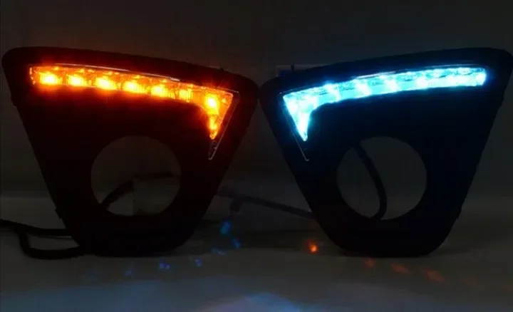 2 шт. 12 В светодиодные автомобильные дневные ходовые огни Drl с отверстием для