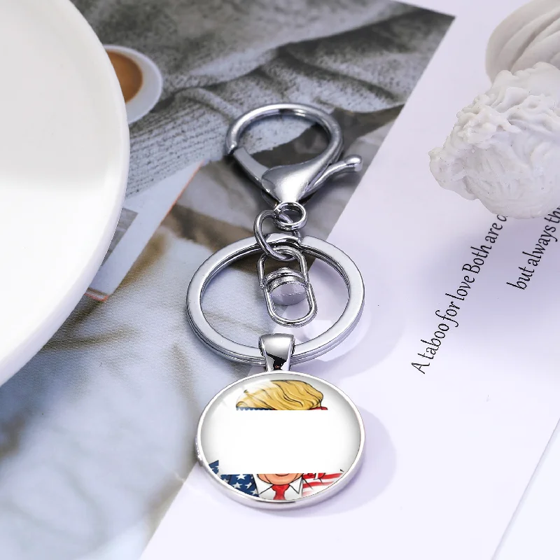 Брелок с флагом Дядя Те 2024 сделай Америку больше президент США металлический