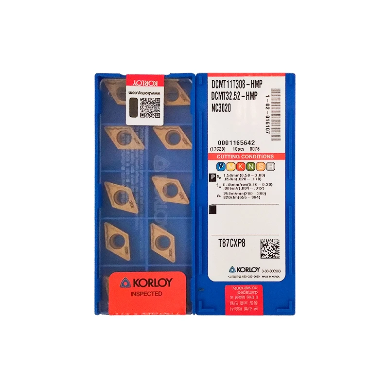 10 шт. KORLOY Оригинальный DCMT 070204 070208 DCMT11T302 DCMT11T304 DCMT11T308 HMP NC3020 NC3030 NC3120 PC9030 Токарные
