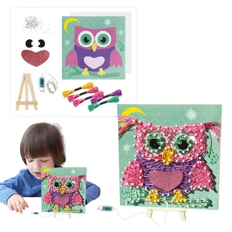 

3D String Art With LED Lights DIY Arts & Craft Kits For Creative Fun Creative Arts And Crafts For Girls Ages 8-12 Crafts For