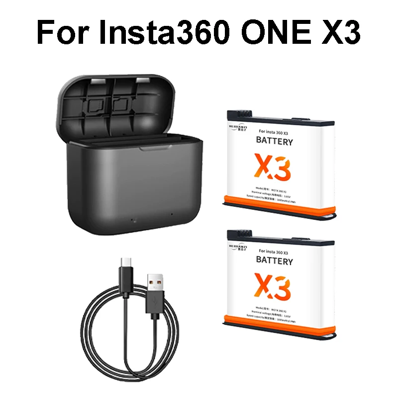 

Battery For Insta360 ONE X3 Battery Portable Charger For Insta360 ONE X3 Batteries 360 Panoramic Action Accessorie