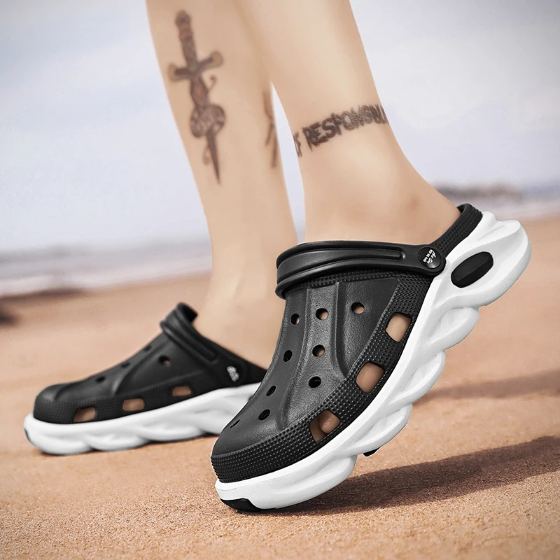 

Summer Men's Clogs Slippers Quick Dry Casual Home Slippers Flat Sandals Men Outdoor Water Sport Shoes Male Light Beach Sandals