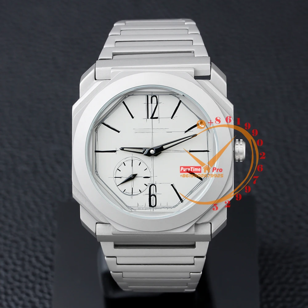 

Octo Finnissimo Automatic Mens Watch 10th Anniversary Gray Pencil Sketch Dial Titanium Steel Bracelet 103301 2023 Luxury Top