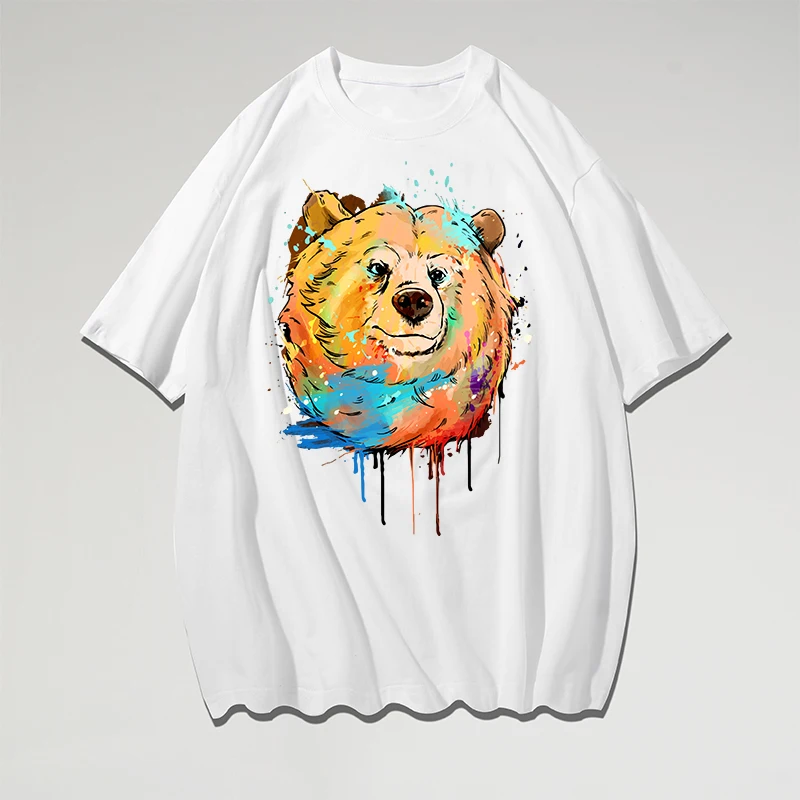 

Однотонная Акварельная футболка большого размера для пары, одежда для велоспорта, гипербола, пастельных 3d-рисунков, яркая Мужская футболка