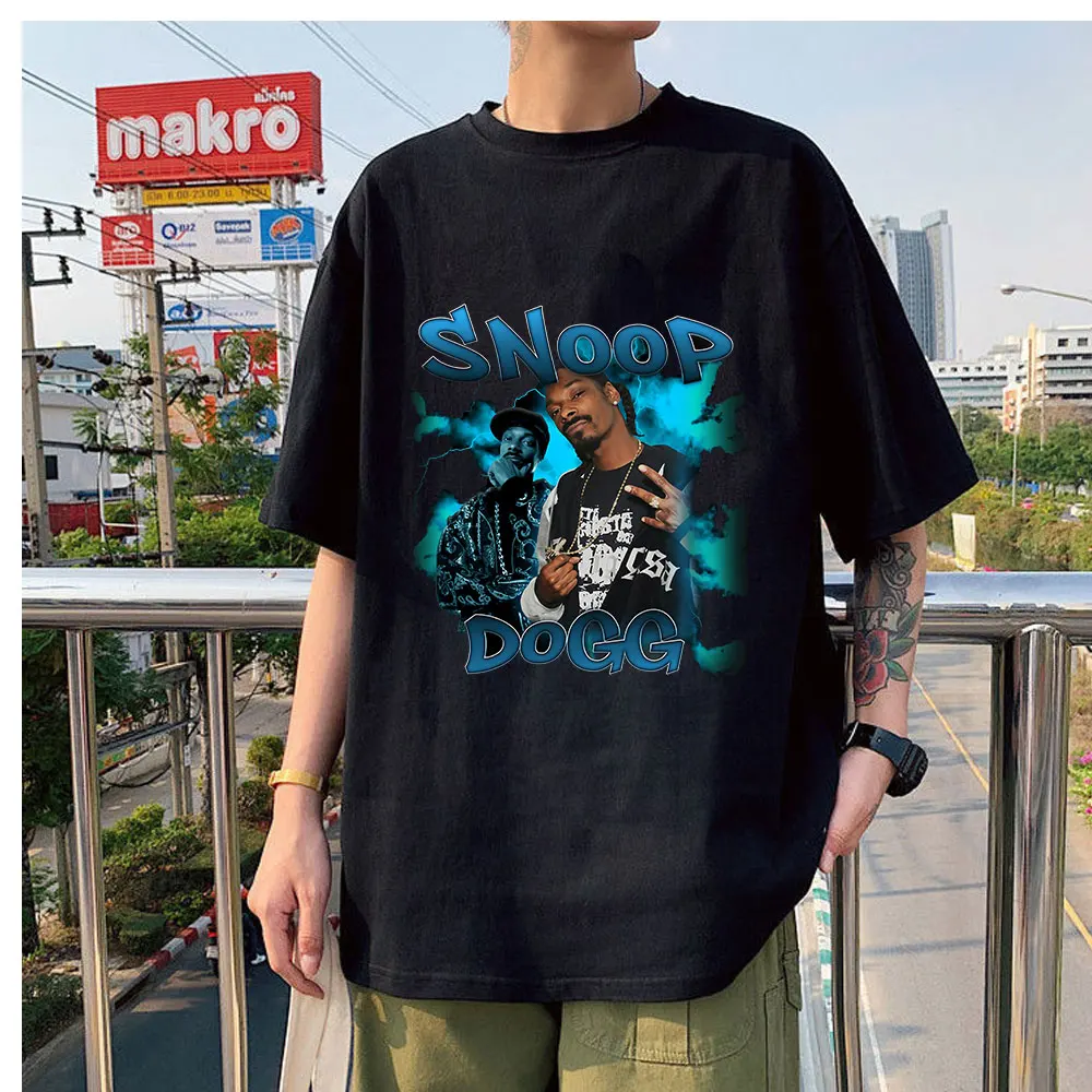 Новинка 2022 модные мужские футболки Snoop Doggy Dogg Harajuku уличная одежда графическая