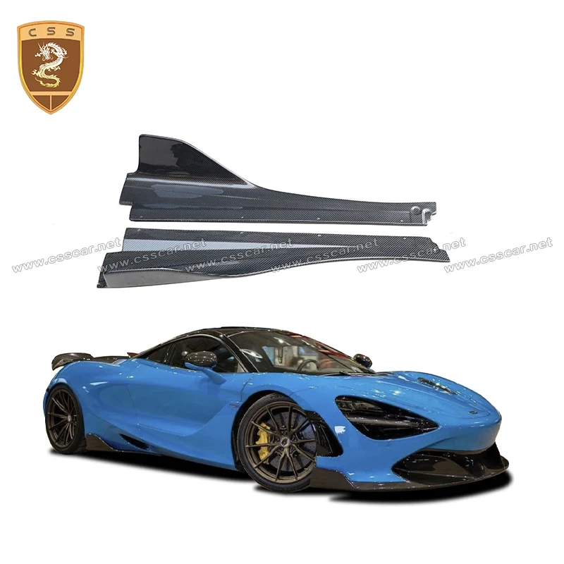 Боковые юбки из сухого углеродного волокна Vor Style BodyKit для McLaren 720s Coupe 2017-2020