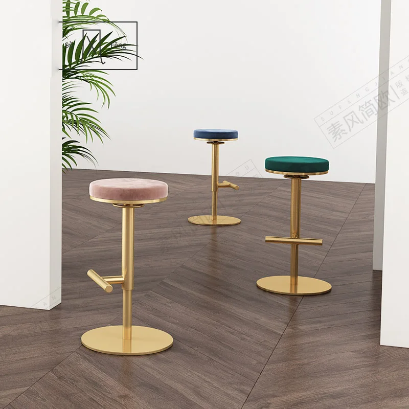 Nordic Minimalist Bar Stools, Light Luxury Home Lift Swivel Chairs, Modern Bar Front Desk High Stools