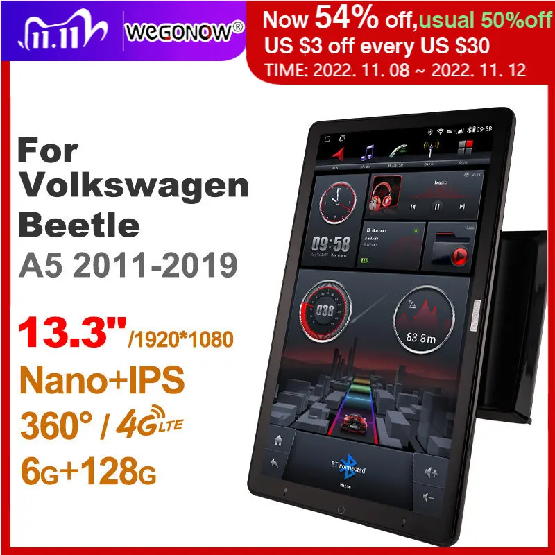 

Android10.0 Ownice автомобильное радио для Volkswagen Beetle A5 2011-2019 с 13,3 ''7862 512 без DVD Быстрая зарядка Nano 1920*1080