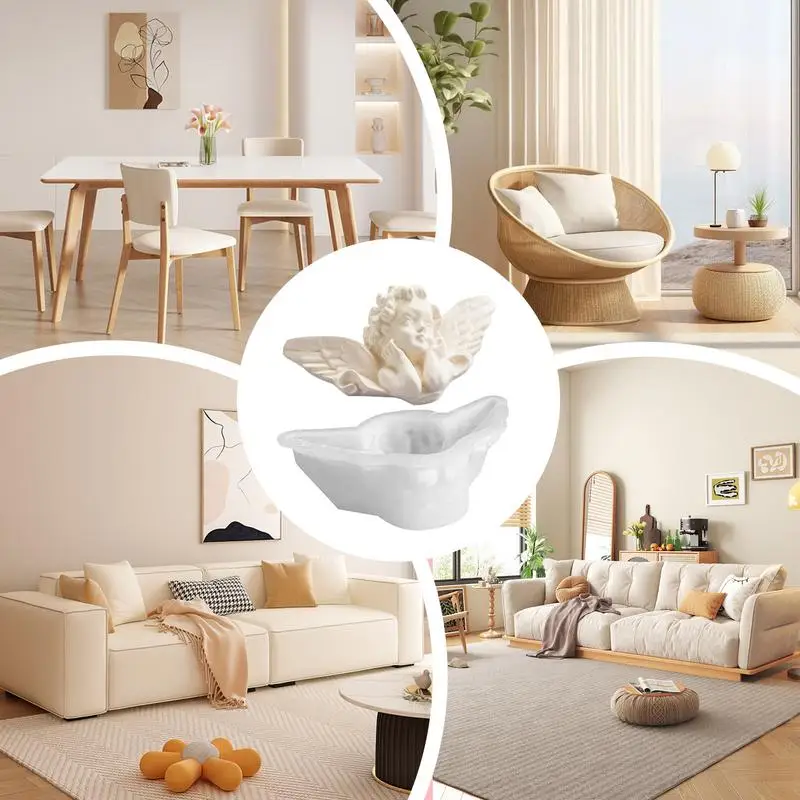 Симпатичная силиконовая форма для свечей в виде маленького ангела 3D DIY мыло