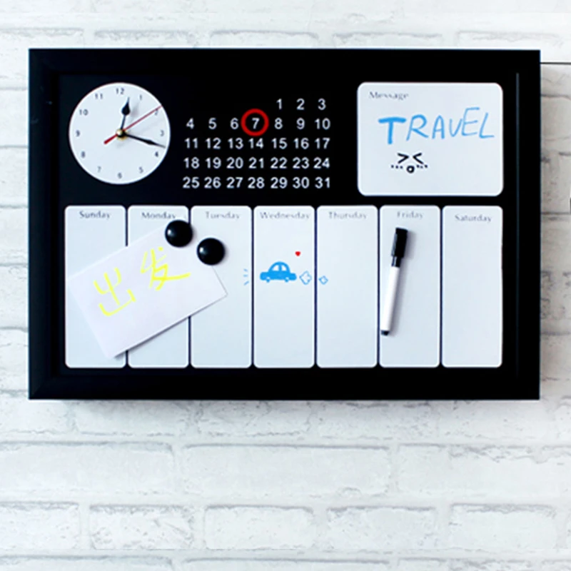 

Digital Calendar Clocks Wall Home Decor Modern Creative Nordic Decorative Frame Coffee Shop Dekoracje Do Pokoju Home Design