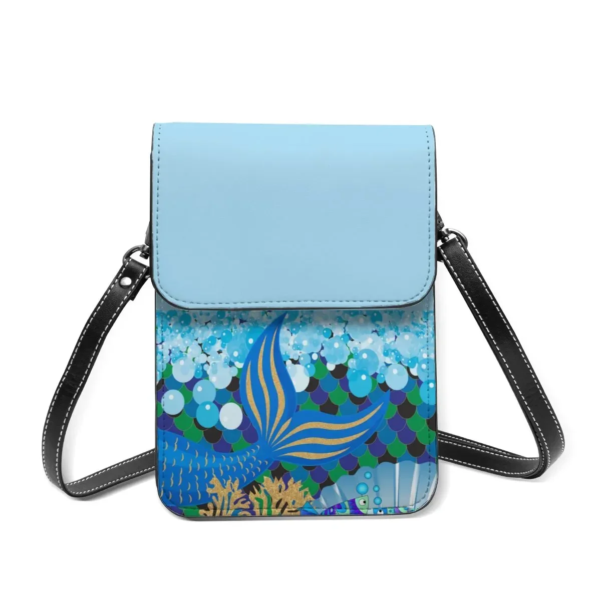 

Fish Shoulder Bag Retro Leather Business Mobile Phone Bag Student Gifts Bags