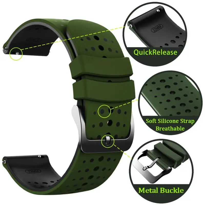 Фото 22-мм двухцветный силиконовый ремешок для часов Mibro Watch GT/GS Active2/GS Pro2, спортивный ремешок для часов Mibro Watch Lite3/Lite 3 Pro/A3 A2 A1/C4 C3 X1 №5