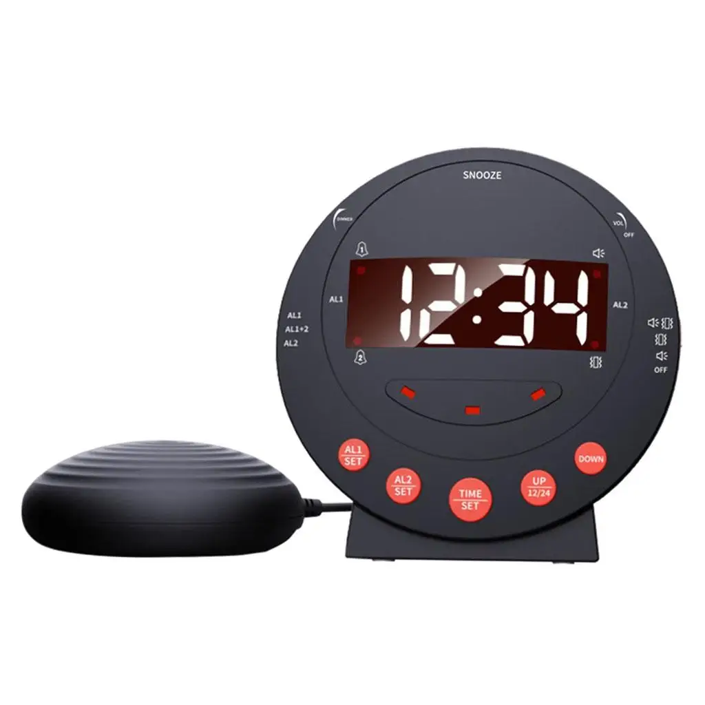 

Clock Battery Backup Dual with Flashing Light Loud for Teens