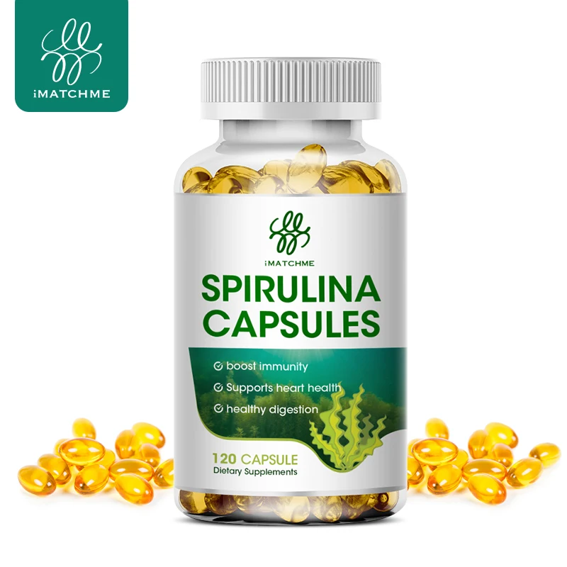 

iMATCHME Spirulina Capsule Protein Supplements Antioxidant Activity to Support Detox and Cardiovascular Health Immune Products