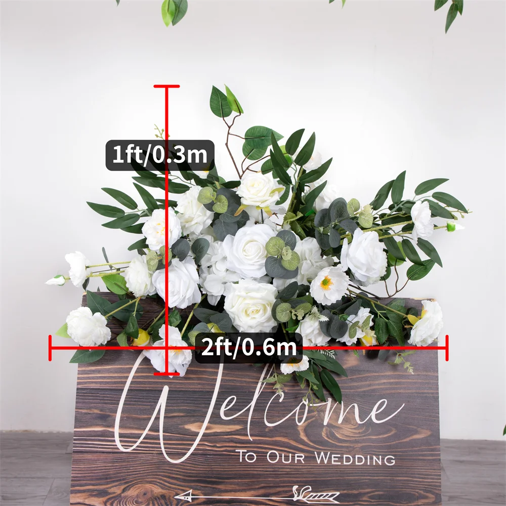Свадебные декоративные фоны белая роза искусственная Цветочная дорожка