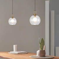 nordic light luxury hanging loft glass ball pendant light industrial decor lights fixtures e27e26 for bedroom restaurant lamp