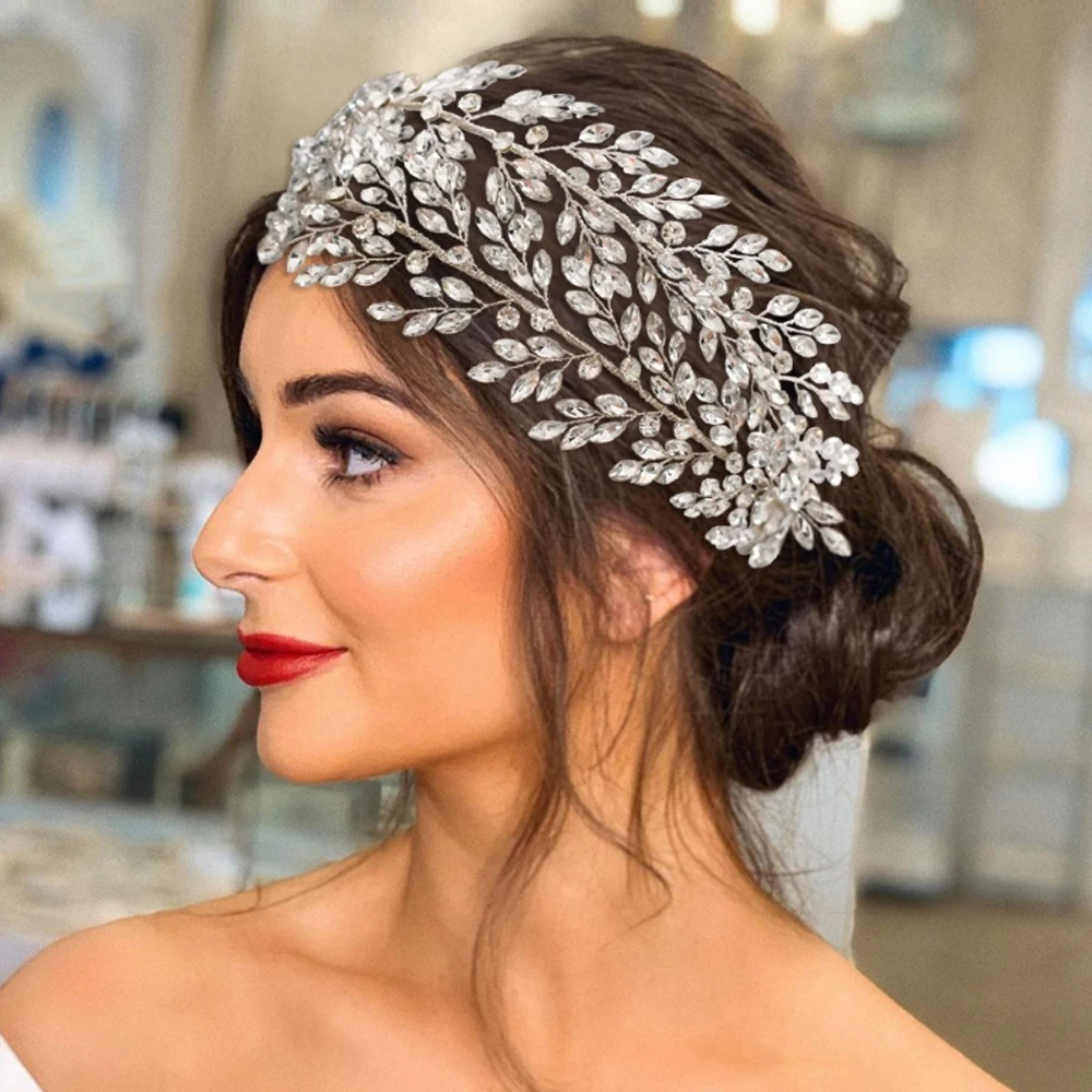 

Advanced Handmade Crystal Headbands For Women Bridal Wedding Irregular Hair Accessories Hair Styling Tools Headdress 2022 New