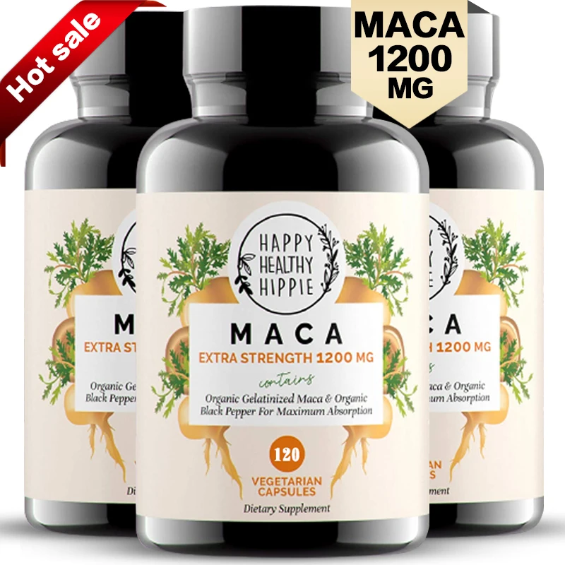 

Improves Energy, Stamina, Performance and Concentration In Men and Women-Organic Maca Root Powder Capsules