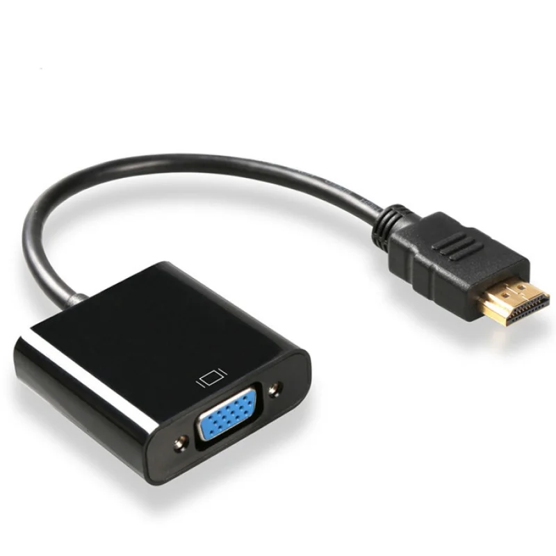 

High Quality Gold Plated 0.25m 1080P hdmi a vga convertidor cable hdmi maschio a vga hdmi to vga adapter male to female