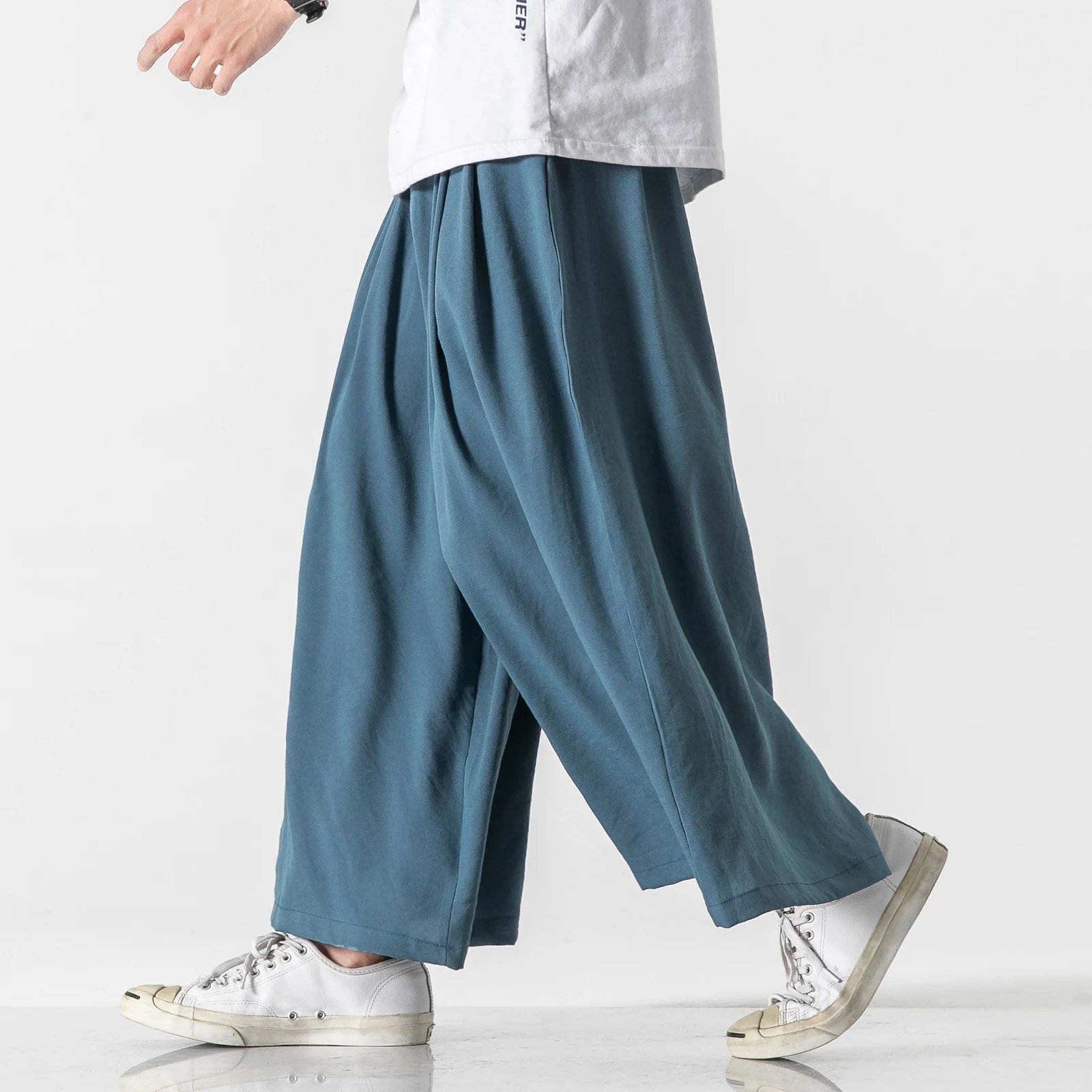 

Wetailor Men Jogger Baggy kimono Pants Male Print Harajuku Pant Hip hop Oversized Streetwear Korean Trousers Men Summer Harem