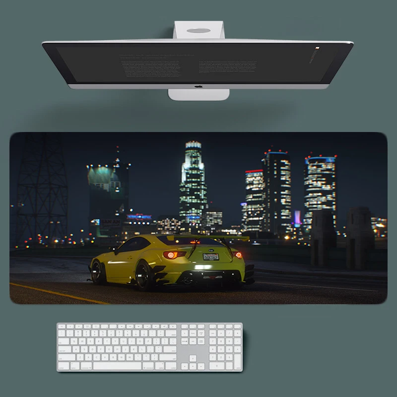 

Автомобильные коврики для мыши, геймерский коврик, Настольный коврик, игровой компьютер Gta Table lonoff, белый комплект для нот, 900 × 400, длинная Офи...