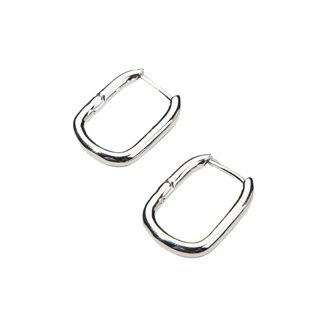 Модные U-образные серьги простой овальной формы женские элегантные уникальные