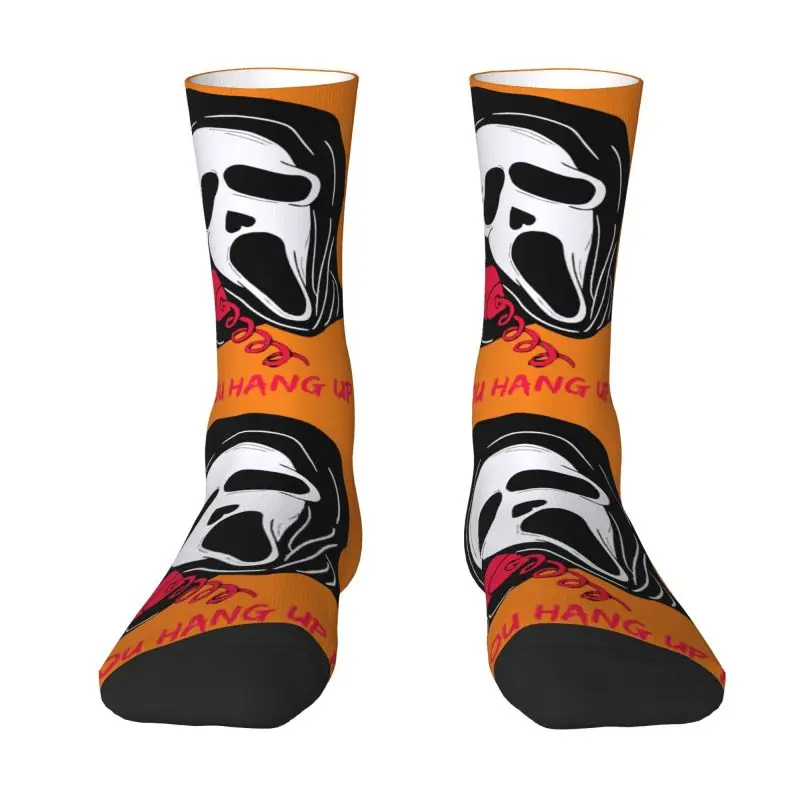 

Cool Ghostface No You Hang Up First Socks Women Men Warm 3D Printed Sidney Prescott Film Scream Sports Football Socks