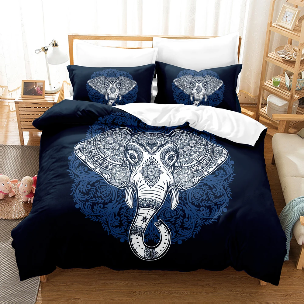

3D Elephant Bedding Sets Duvet Cover Set With Pillowcase Twin Full Queen King Bedclothes Bed Linen