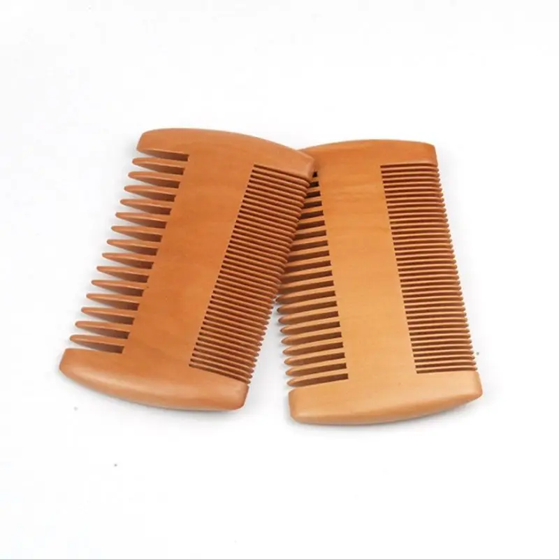 Double-sided Beard Comb Wood Hair Brush Hair Comb Men's Beard Care Hair Care Tool