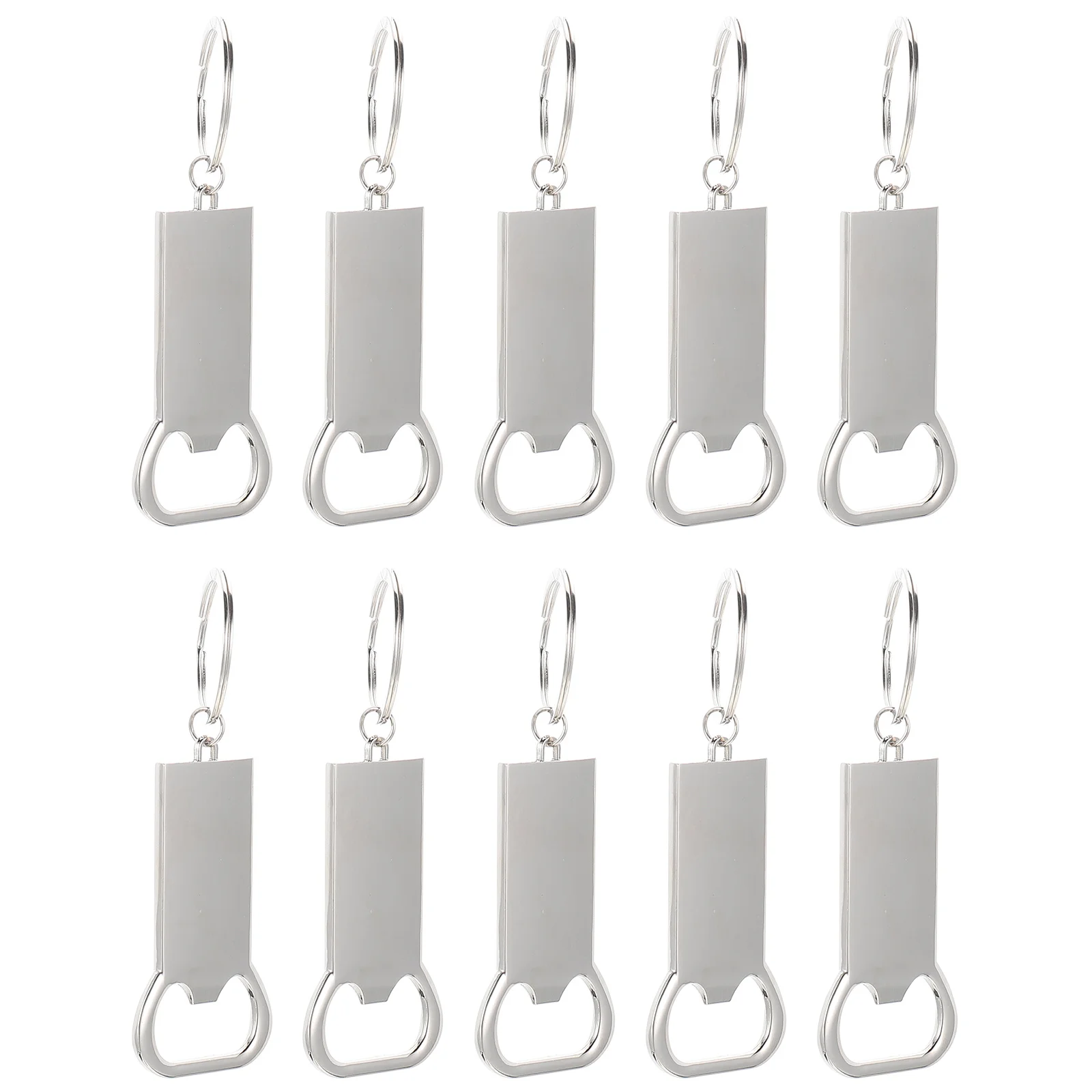 

10 Pcs Keychain Bottle Opener Convenient Blank Soda Can Lids Decorate Multi-function Zinc Alloy Beer Hanging Photo