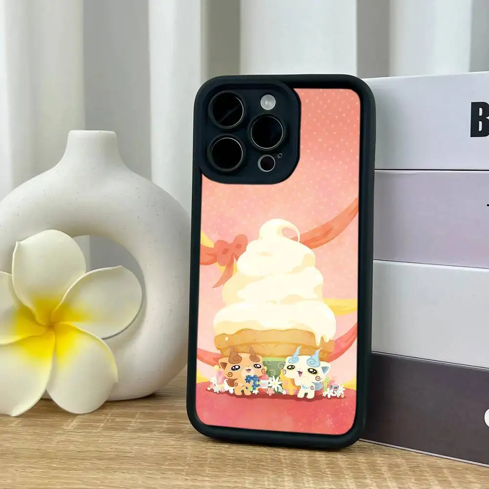 Чехол для телефона J-Jibanyan, черный матовый чехол для iPhone 16, 15, 14, 13, 12, 11 Pro Max, чехлы на заднюю крышку (art.: 3920d2bfc5ce6) - 3920d2bfc5ce6