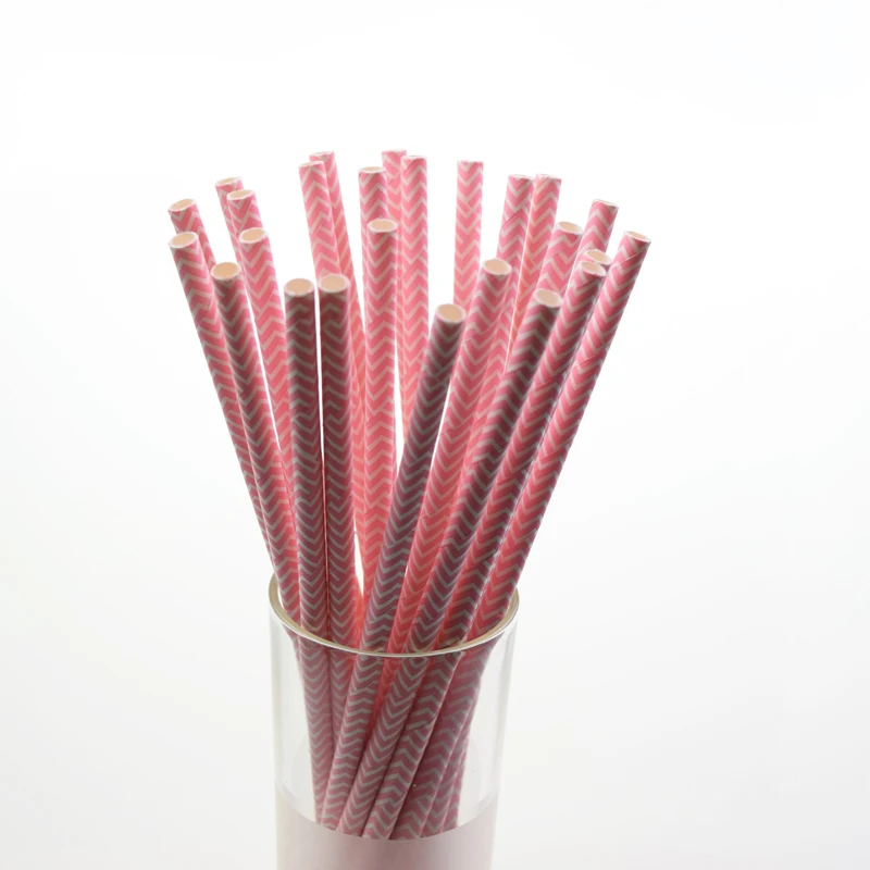 

Бумажные соломинки jeyomerry, 25 шт., розовые, желтые