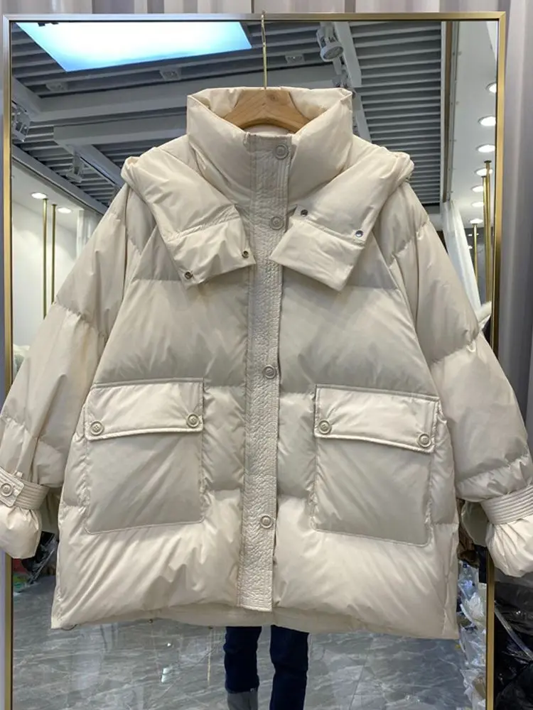 New Women Thick Down Jacket White Duck Down Jackets Winter Warm Coats And Parkas Female Outwear