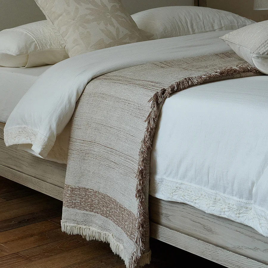 

ANGPU Ретро одеяло из хлопка и льна king size