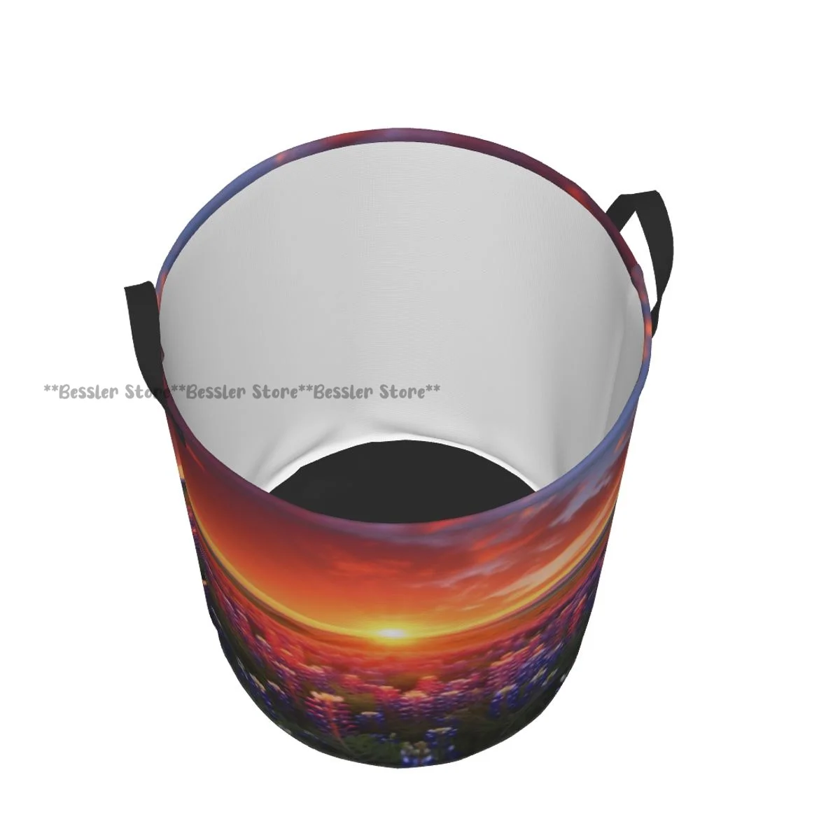 Корзина для белья Sunset Over Field Lupine Flower в Колорадо США круглая корзина хранения