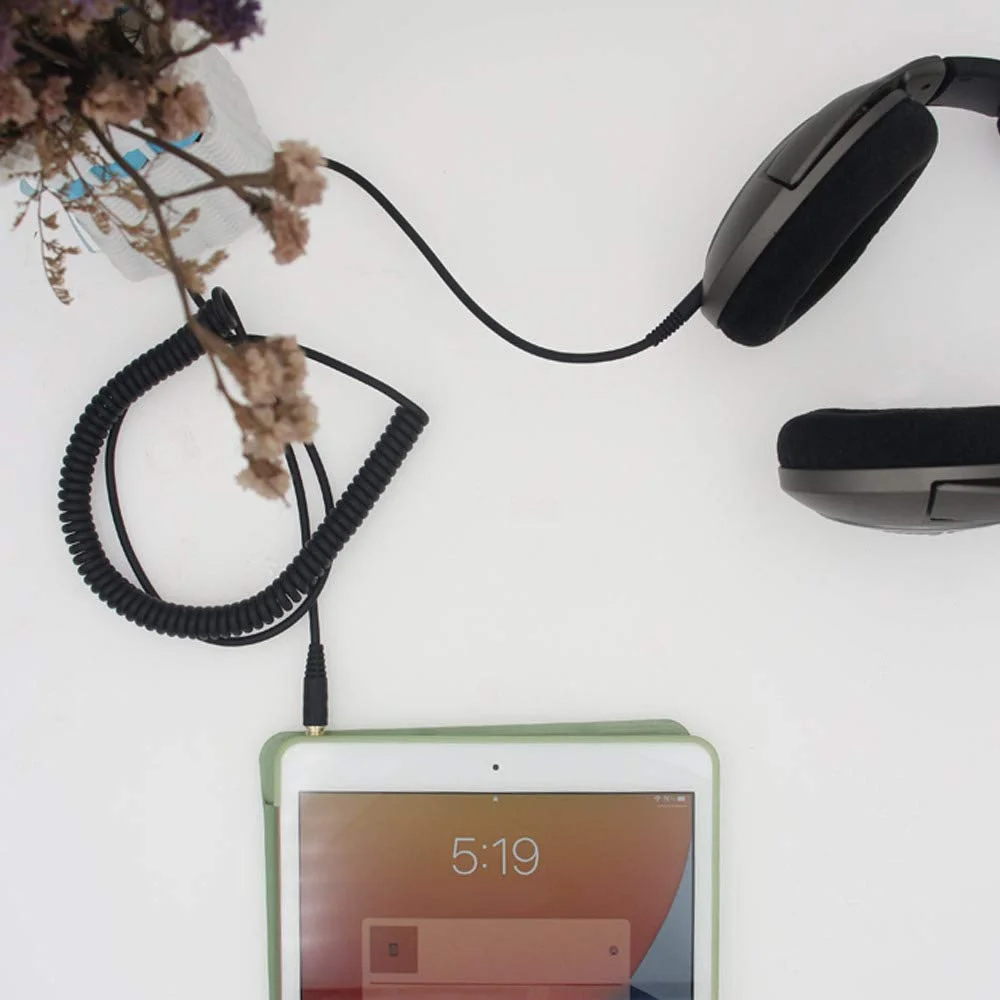 Фото Сменный пружинный кабель Mini XLR 4-Pin 6,35 мм, удлинитель для Massdrop X Beyerdynamic DT177x GO, наушники №4
