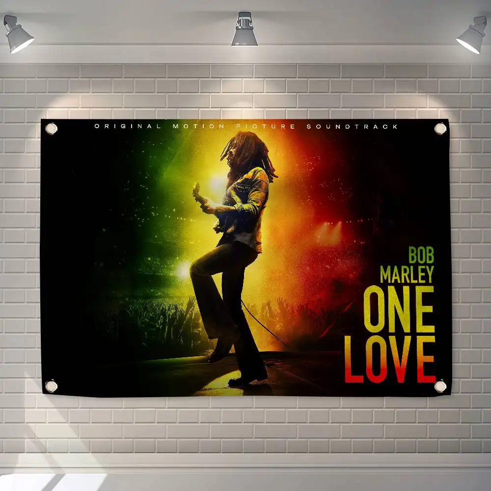 Фото Флаг B-Bob Marley & The W-Wailers Exodus 150x200см, 60x90см, для украшения, для пикника на открытом воздухе, для вечеринок, для дома, для кемпинга, художественный подвесной баннер №3