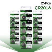 25pcs high quality cr2016 lithium battery 3v li ion button battery watch coin cell batteries cr 2016 dl2016 ecr2016 br2016
