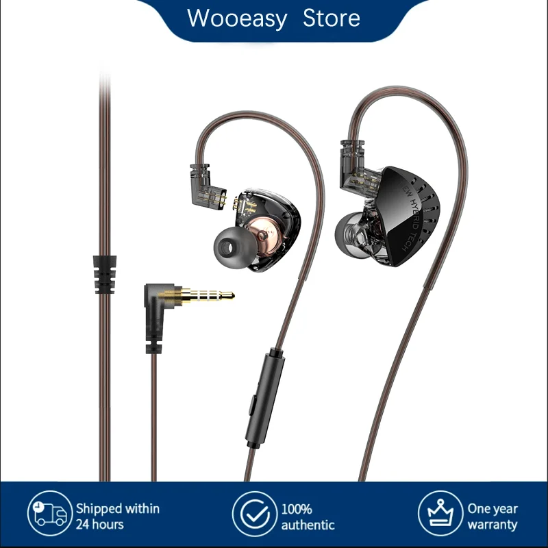 

Lafitear LD2 1DD In Ear Headphone Dual Magnetic Dynamic Drive Earphone Music Headset 2 Pin Replaceable Cable IEM Earplugs