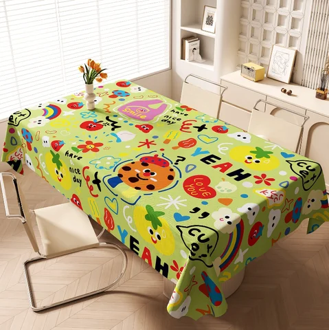 Скатерть ABDL с мультяшным рисунком