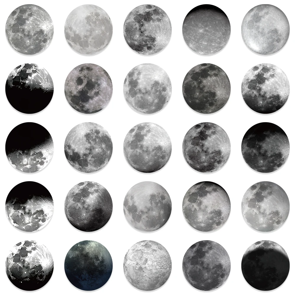 50 шт. милые наклейки в виде фазы Луны аксессуары для журналов канцелярских